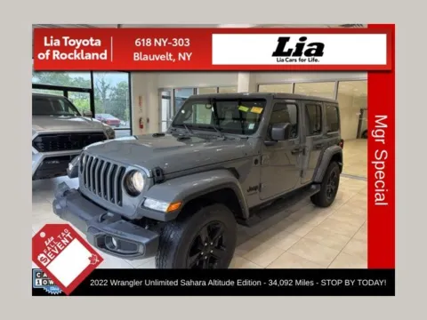 Gray 2022 Jeep Wrangler Unlimited Sahara Altitude for sale in Blauvelt, NY