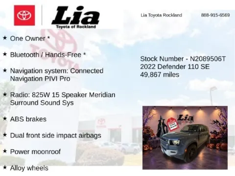 More photos of 2022 Land Rover Defender 110 SE at Lia Toyota of Rockland, NY