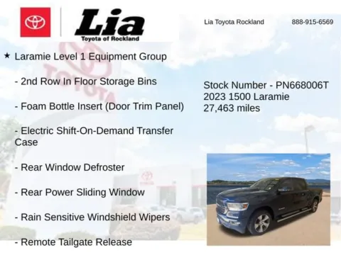 More photos of 2023 Ram 1500 Laramie at Lia Toyota of Rockland, NY