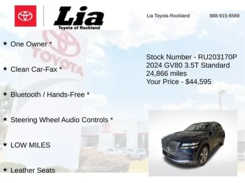 More photos of 2024 Genesis GV80 3.5T at Lia Toyota of Rockland, NY