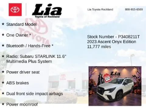 More photos of 2023 Subaru Ascent Onyx Edition at Lia Toyota of Rockland, NY