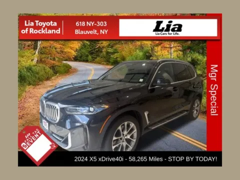 Black 2024 BMW X5 xDrive40i for sale in Blauvelt, NY