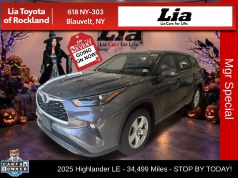 Gray 2025 Toyota Highlander LE for sale in Blauvelt, NY