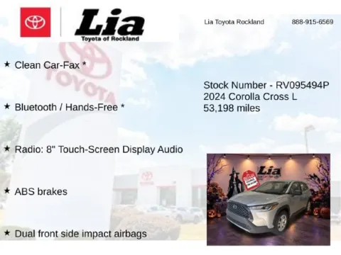 More photos of 2024 Toyota Corolla Cross L at Lia Toyota of Rockland, NY