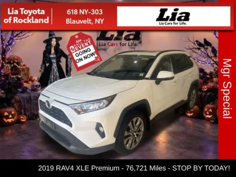 White 2019 Toyota RAV4 XLE Premium for sale in Blauvelt, NY