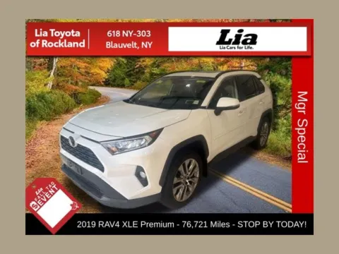White 2019 Toyota RAV4 XLE Premium for sale in Blauvelt, NY