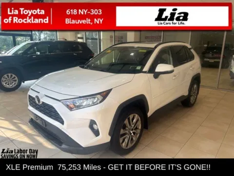 White 2019 Toyota RAV4 XLE Premium for sale in Blauvelt, NY