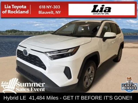 White 2024 Toyota RAV4 Hybrid LE for sale in Blauvelt, NY