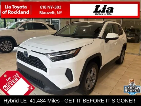 White 2024 Toyota RAV4 Hybrid LE for sale in Blauvelt, NY