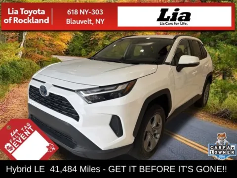 White 2024 Toyota RAV4 Hybrid LE for sale in Blauvelt, NY