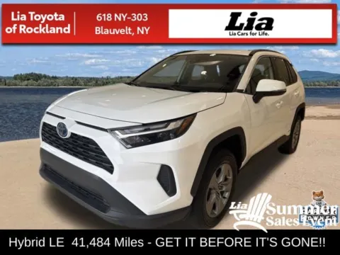 White 2024 Toyota RAV4 Hybrid LE for sale in Blauvelt, NY