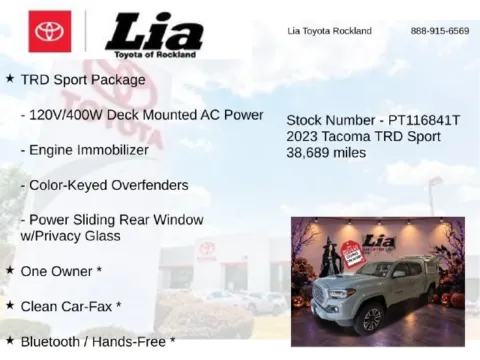 More photos of 2023 Toyota Tacoma TRD Sport at Lia Toyota of Rockland, NY
