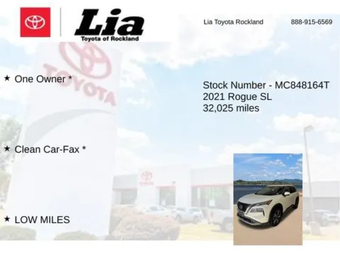 More photos of 2021 Nissan Rogue SL at Lia Toyota of Rockland, NY