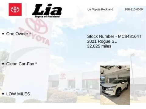 More photos of 2021 Nissan Rogue SL at Lia Toyota of Rockland, NY