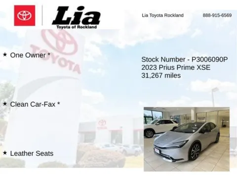 More photos of 2023 Toyota Prius Prime XSE at Lia Toyota of Rockland, NY