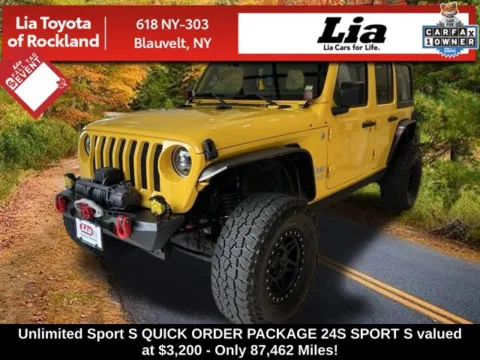 Yellow 2018 Jeep Wrangler Unlimited Sport S for sale in Blauvelt, NY