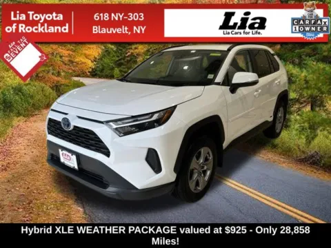 White 2024 Toyota RAV4 Hybrid XLE for sale in Blauvelt, NY