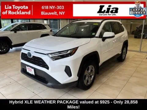 White 2024 Toyota RAV4 Hybrid XLE for sale in Blauvelt, NY