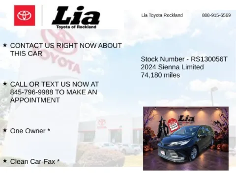 More photos of 2024 Toyota Sienna Limited at Lia Toyota of Rockland, NY