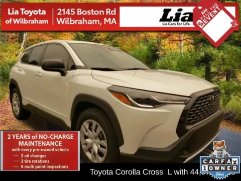 White 2022 Toyota Corolla Cross L for sale in Wilbraham, MA