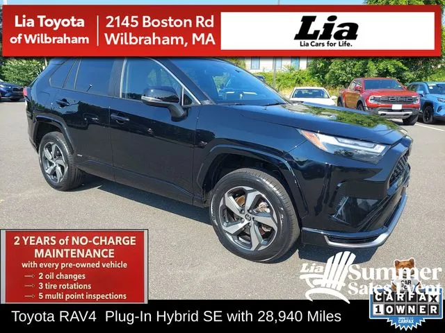 Black 2025 Toyota RAV4 Plug-In Hybrid SE for sale in Wilbraham, MA