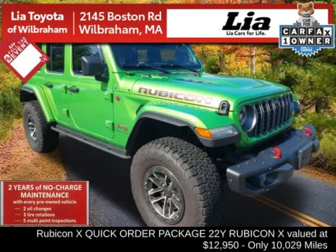 Green 2025 Jeep Wrangler Rubicon X for sale in Wilbraham, MA