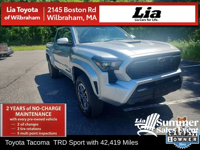 Silver 2024 Toyota Tacoma TRD Sport for sale in Wilbraham, MA