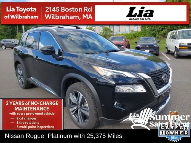 Black 2023 Nissan Rogue Platinum for sale in Wilbraham, MA