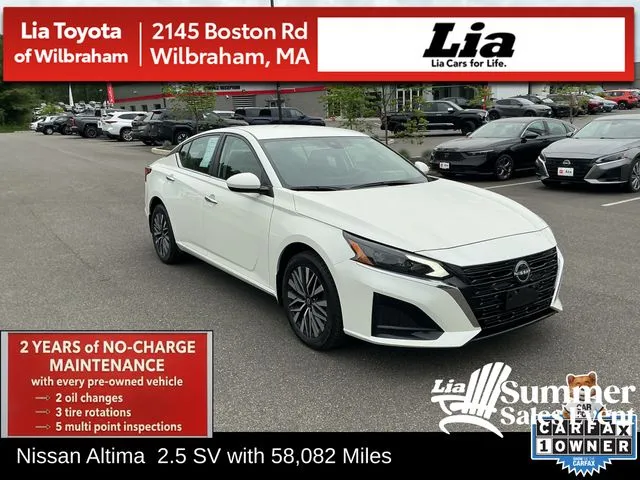 White 2023 Nissan Altima 2.5 SV for sale in Wilbraham, MA