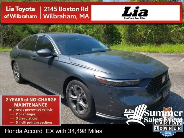 Gray 2023 Honda Accord EX for sale in Wilbraham, MA
