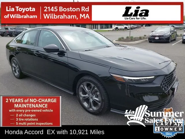 Black 2023 Honda Accord EX for sale in Wilbraham, MA