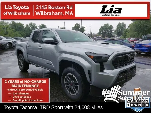 Silver 2024 Toyota Tacoma TRD Sport for sale in Wilbraham, MA