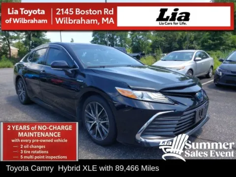 Black 2021 Toyota Camry Hybrid XLE for sale in Wilbraham, MA