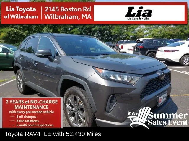 Gray 2021 Toyota RAV4 LE for sale in Wilbraham, MA