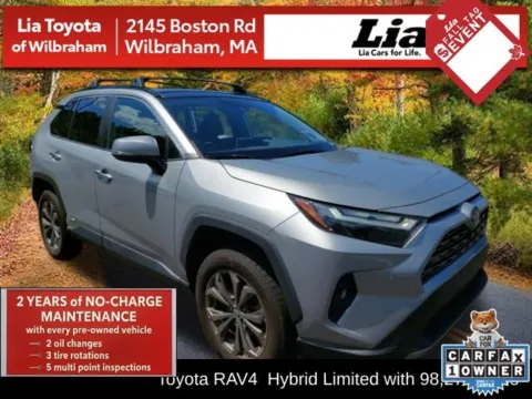 Silver 2022 Toyota RAV4 Hybrid Limited for sale in Wilbraham, MA