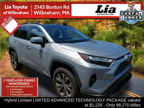Silver 2022 Toyota RAV4 Hybrid Limited for sale in Wilbraham, MA