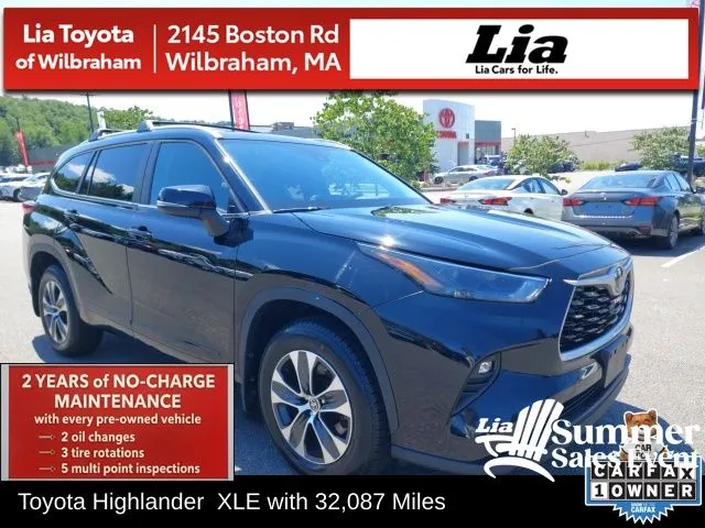 Black 2023 Toyota Highlander XLE for sale in Wilbraham, MA