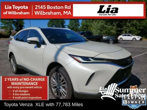 White 2021 Toyota Venza XLE for sale in Wilbraham, MA