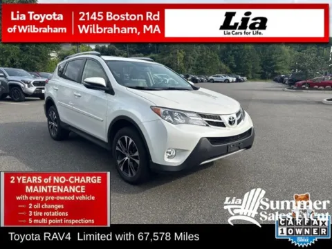 White 2015 Toyota RAV4 Limited for sale in Wilbraham, MA