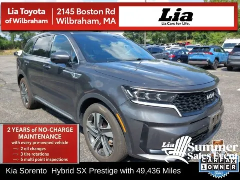 Gray 2023 Kia Sorento Hybrid SX Prestige for sale in Wilbraham, MA