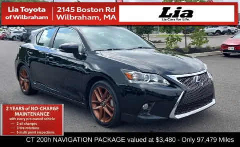 Black 2016 Lexus CT 200h for sale in Wilbraham, MA