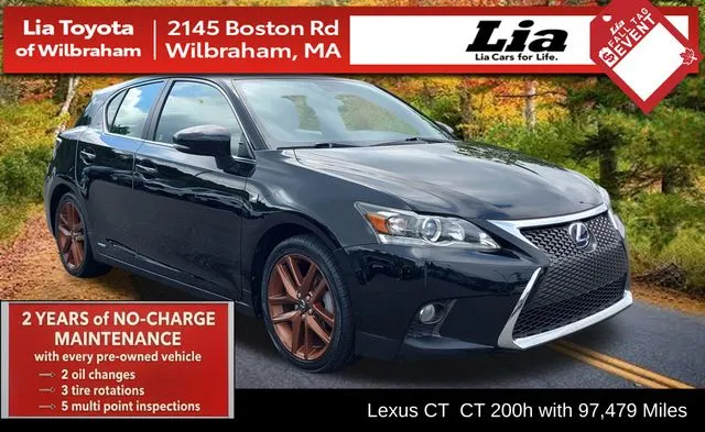Black 2016 Lexus CT 200h for sale in Wilbraham, MA