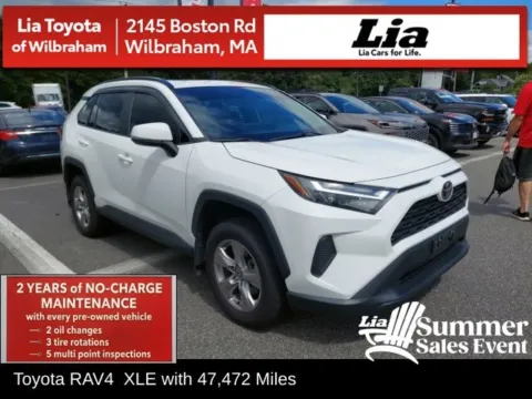 White 2022 Toyota RAV4 XLE for sale in Wilbraham, MA
