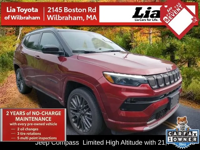 Red 2022 Jeep Compass Limited for sale in Wilbraham, MA