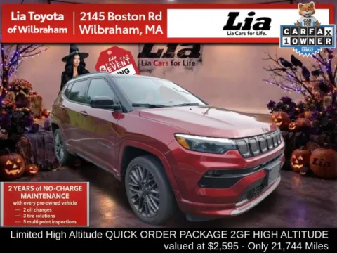 Red 2022 Jeep Compass Limited for sale in Wilbraham, MA