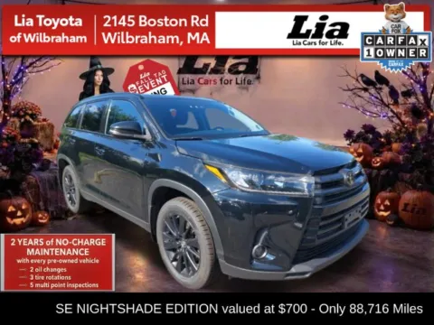 Black 2019 Toyota Highlander SE for sale in Wilbraham, MA