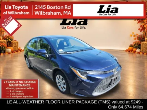 Blue 2021 Toyota Corolla LE for sale in Wilbraham, MA