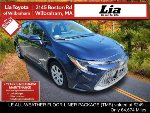 Blue 2021 Toyota Corolla LE for sale in Wilbraham, MA