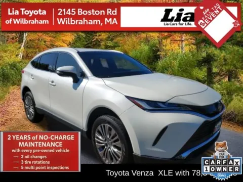 White 2021 Toyota Venza XLE for sale in Wilbraham, MA