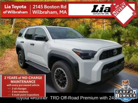 White 2025 Toyota 4Runner TRD Off-Road Premium for sale in Wilbraham, MA
